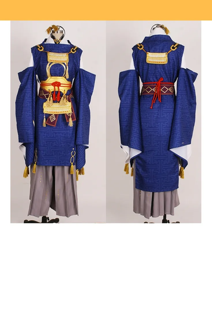 Touken Ranbu Online Mikazuki Munechika Brocade Blue Cosplay Costume