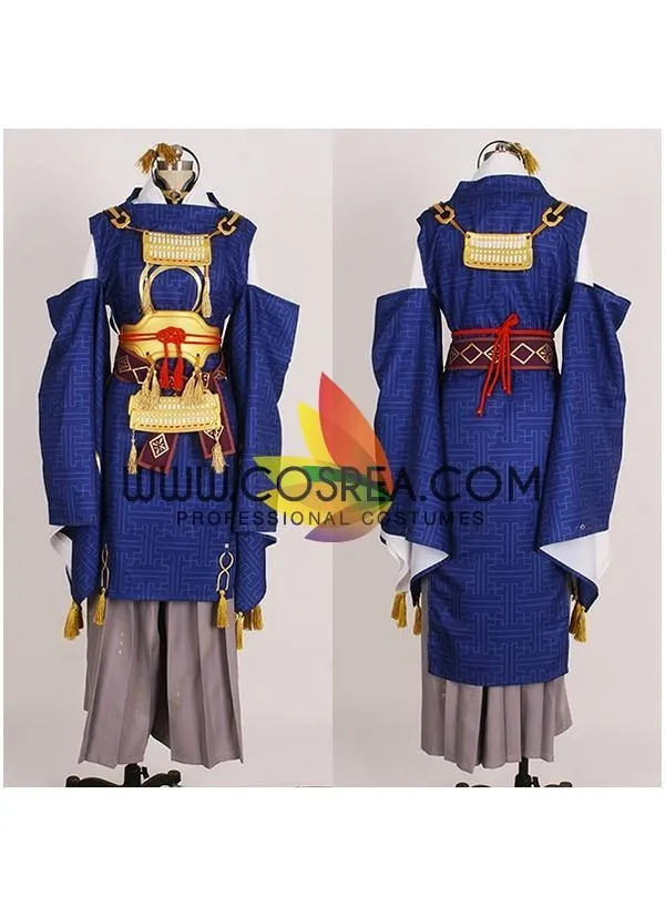 Touken Ranbu Online Mikazuki Munechika Brocade Blue Cosplay Costume