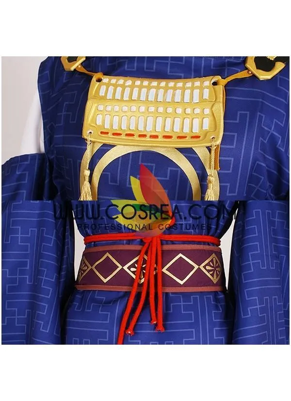 Touken Ranbu Online Mikazuki Munechika Brocade Blue Cosplay Costume