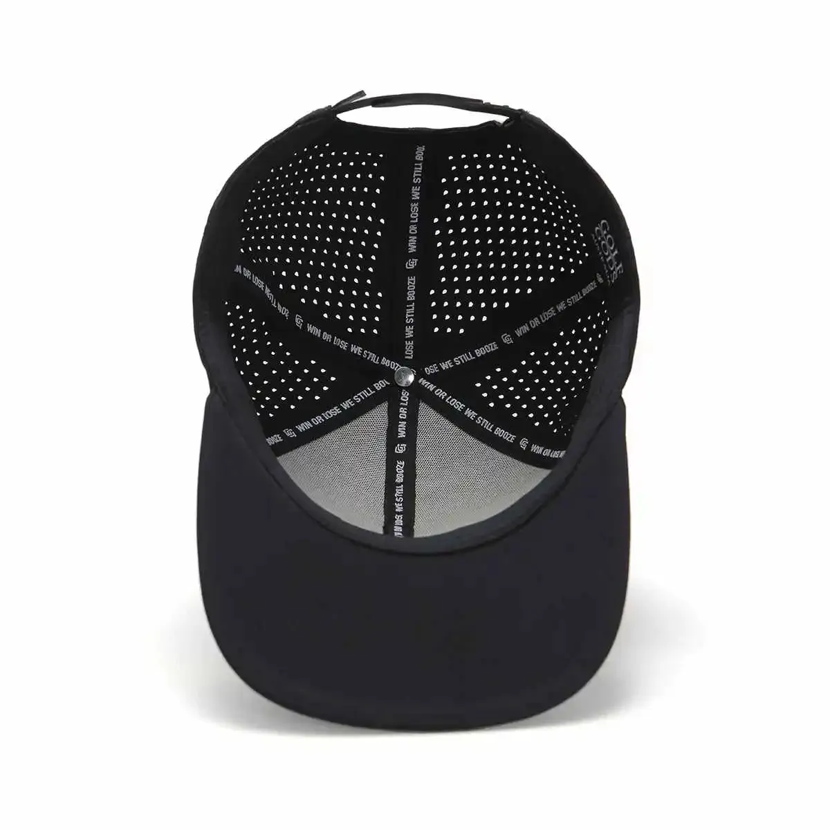 TOUR PRO Golf Hat in Black with Flat Brim