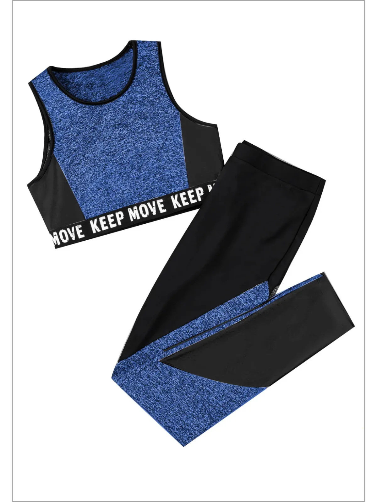 Trendy All Day Colorblock Activewear Set