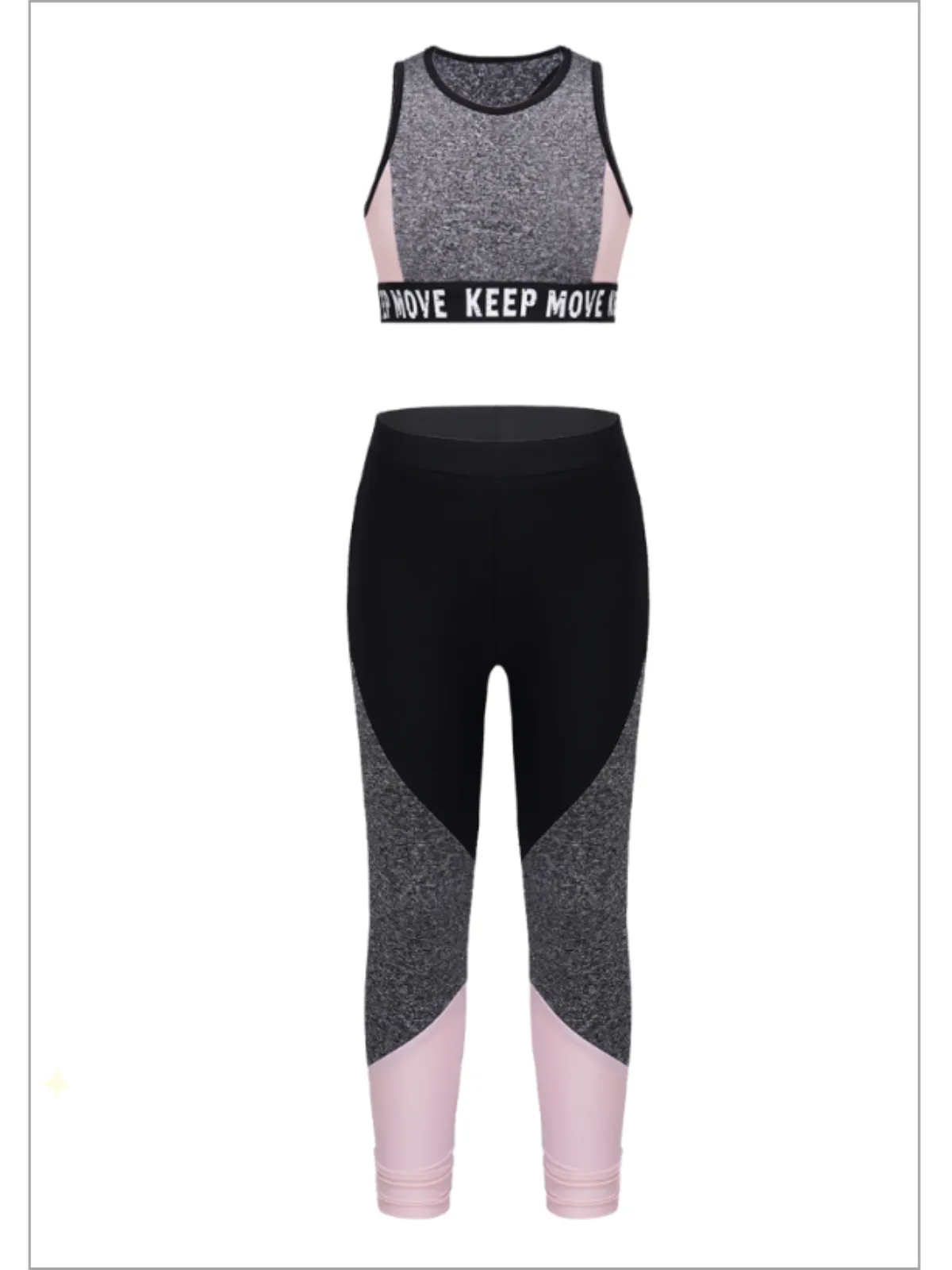 Trendy All Day Colorblock Activewear Set