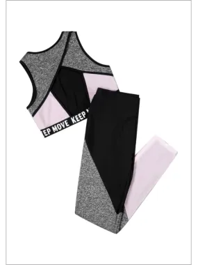 Trendy All Day Colorblock Activewear Set