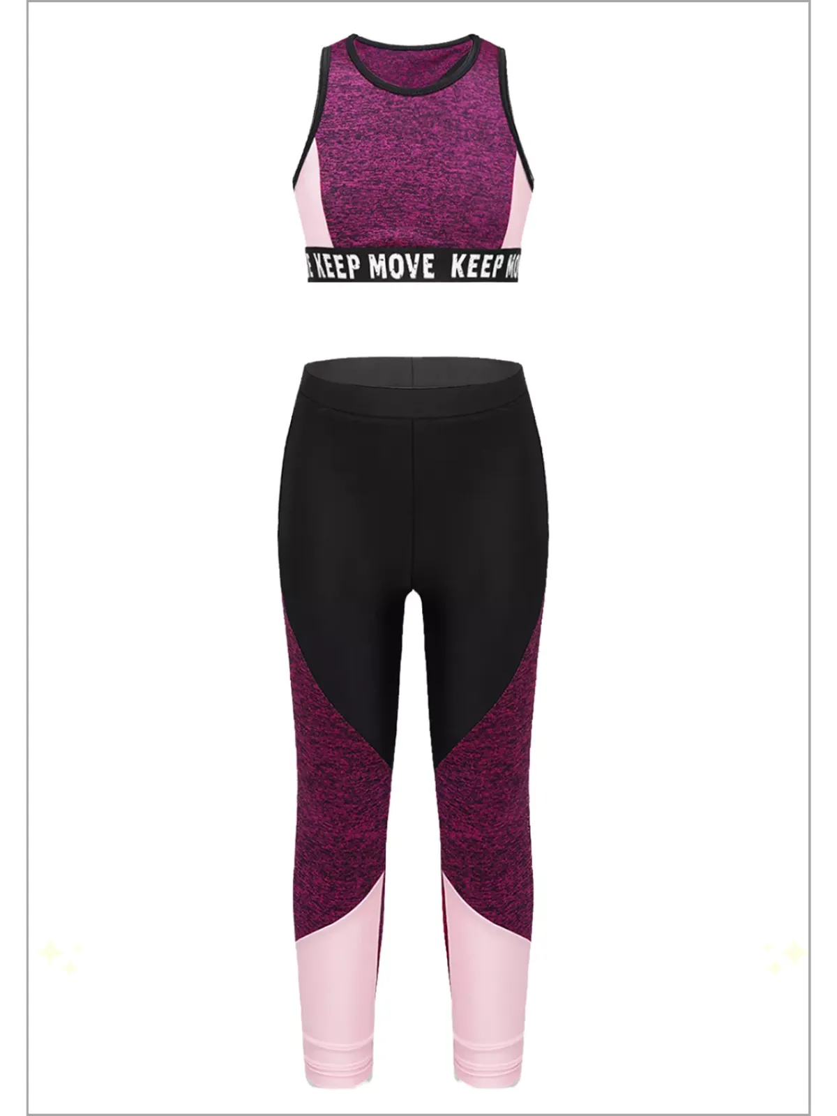 Trendy All Day Colorblock Activewear Set