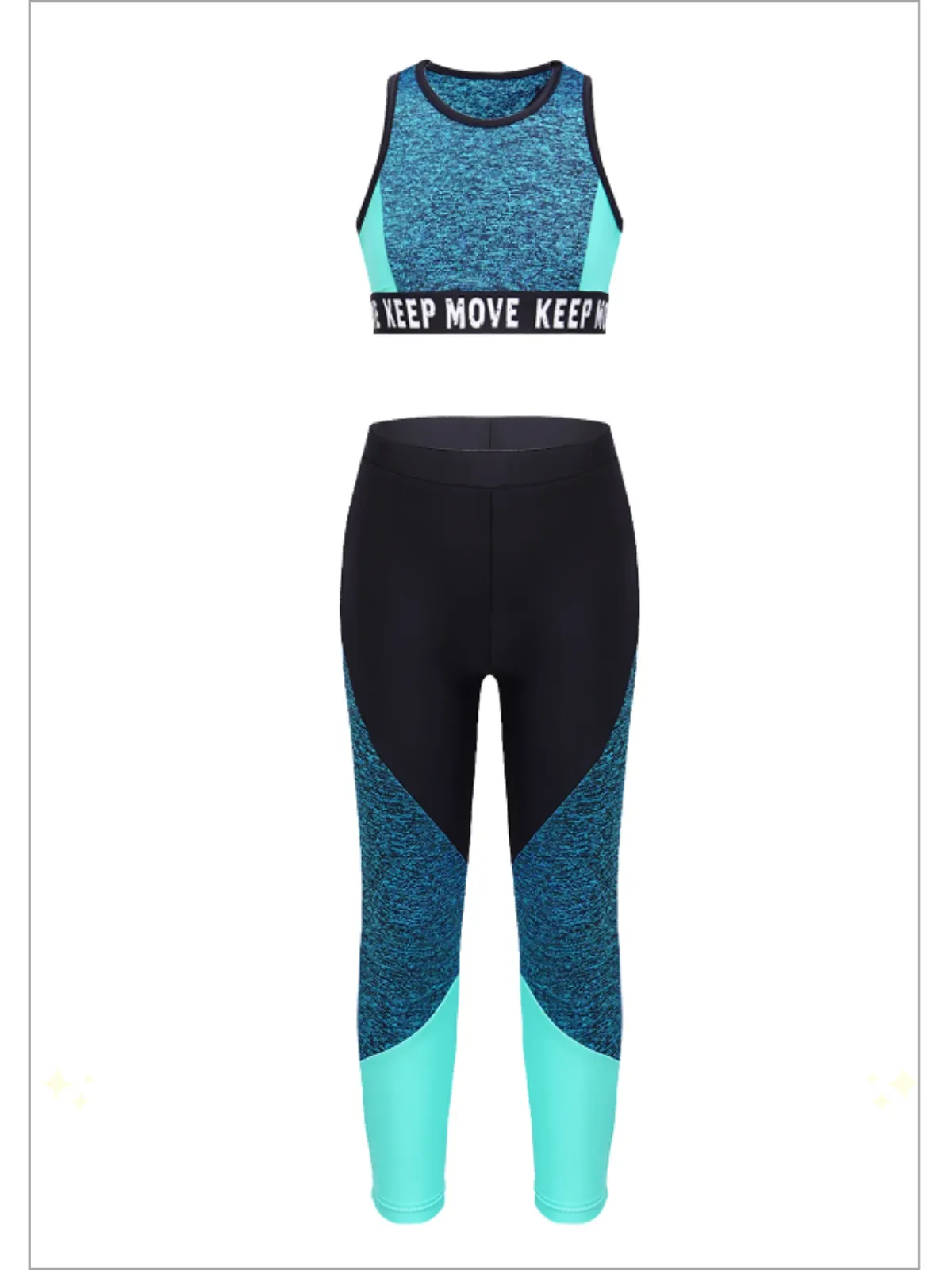 Trendy All Day Colorblock Activewear Set