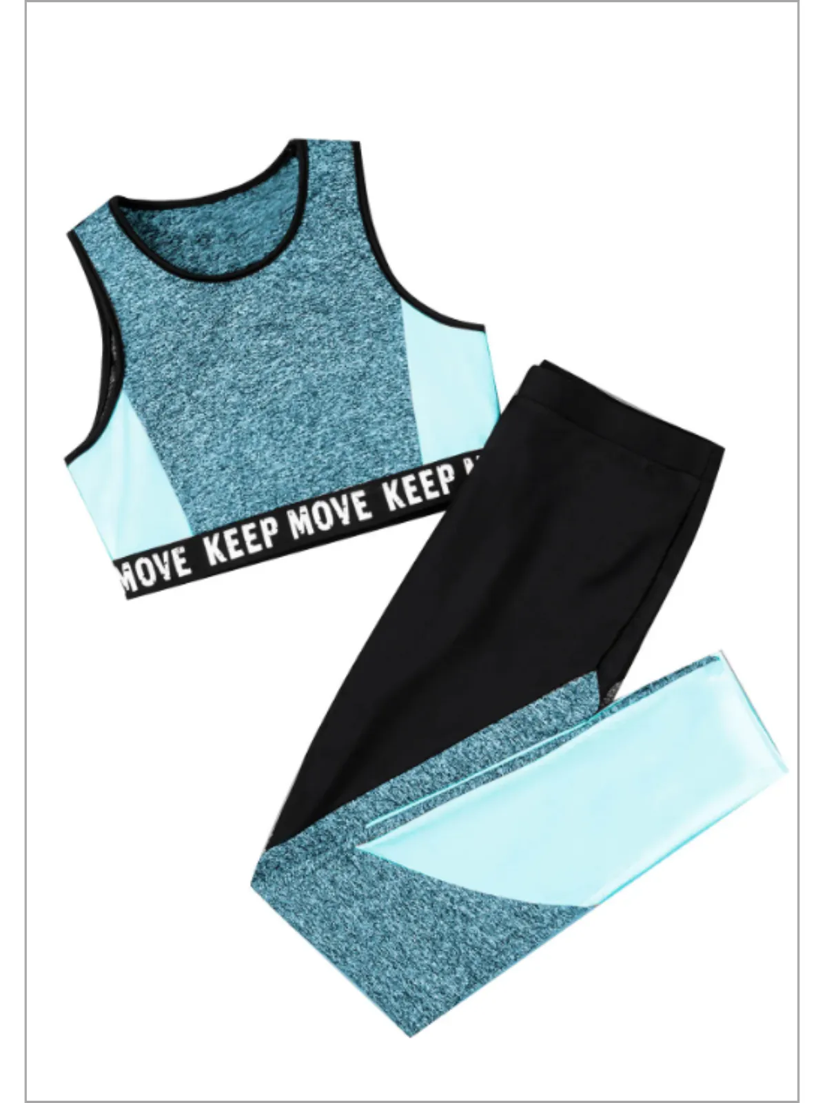 Trendy All Day Colorblock Activewear Set