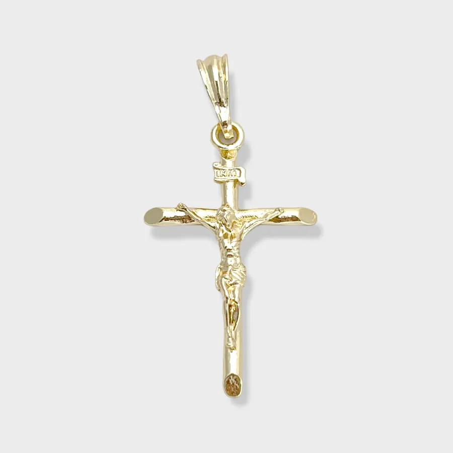 Tricolor crucifix pendant in 18k of gold plated