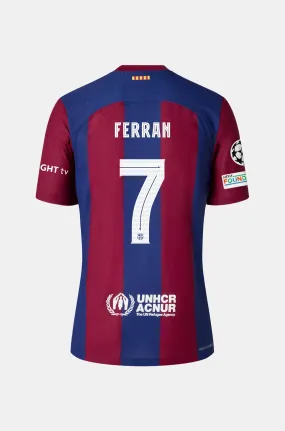 UCL FC Barcelona home shirt 23/24 - Junior - FERRAN