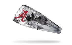 University of Alabama: Grunge White Headband