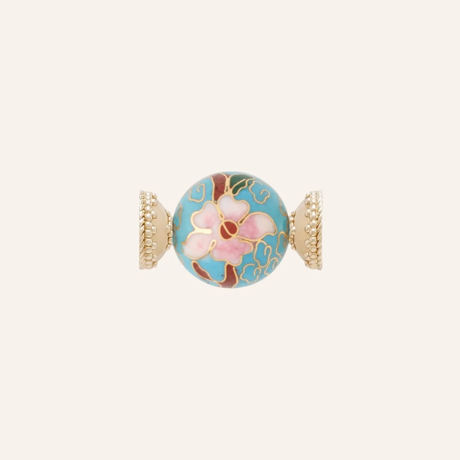 Victoire Teal Floral Cloisonné 20mm Centerpiece