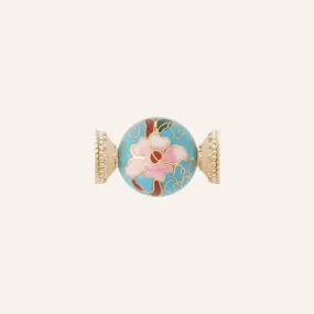 Victoire Teal Floral Cloisonné 20mm Centerpiece