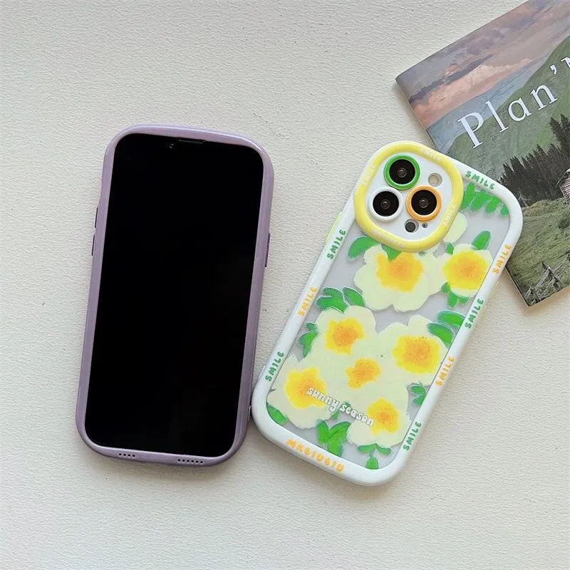 Vintage Leaves Flower Bumper Cute Phone Cases For iPhone 14 Pro Max 11 12 13 Pro Max