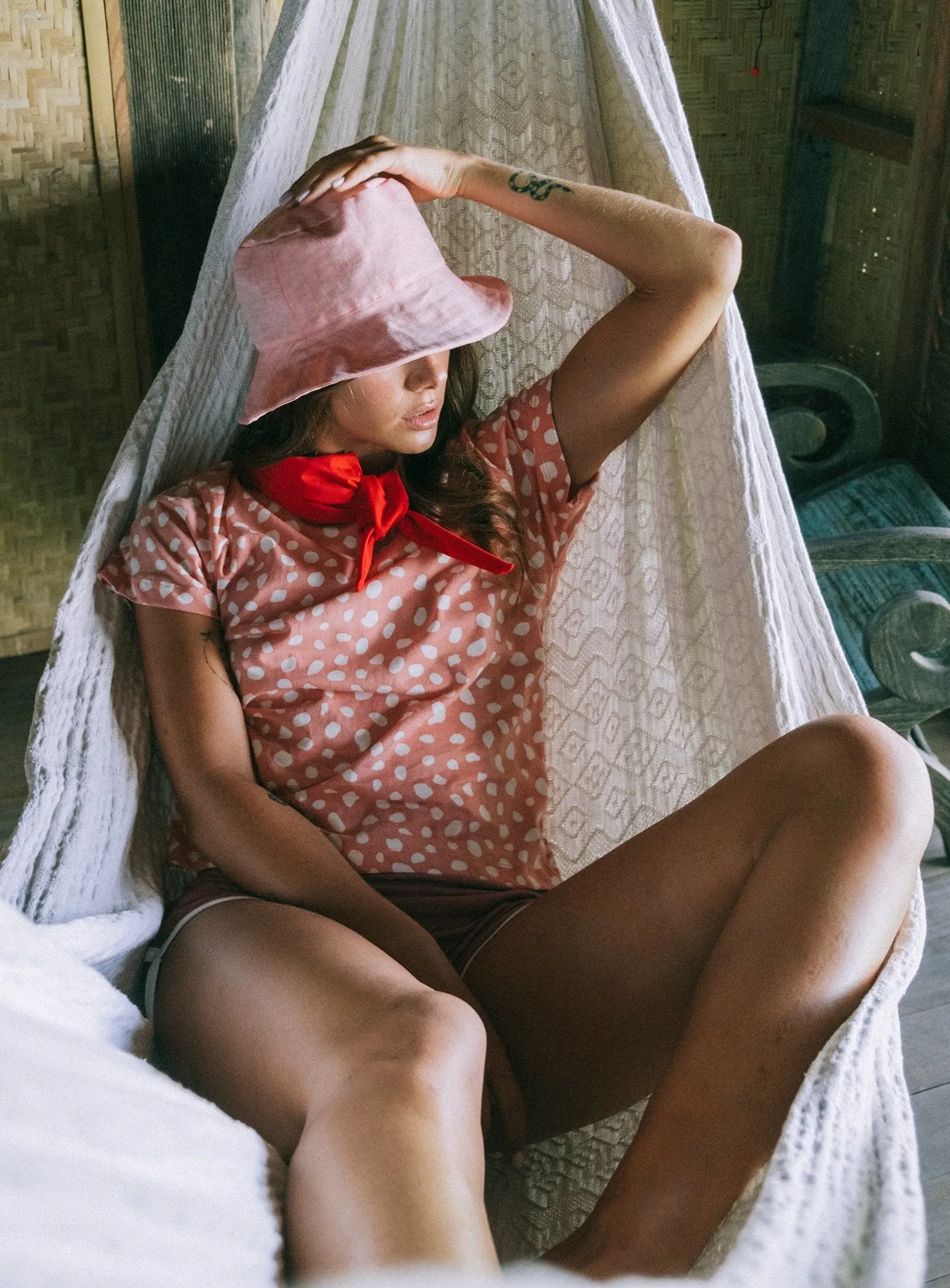 WATU Seaside Linen Bucket Hat, in Salt Pink