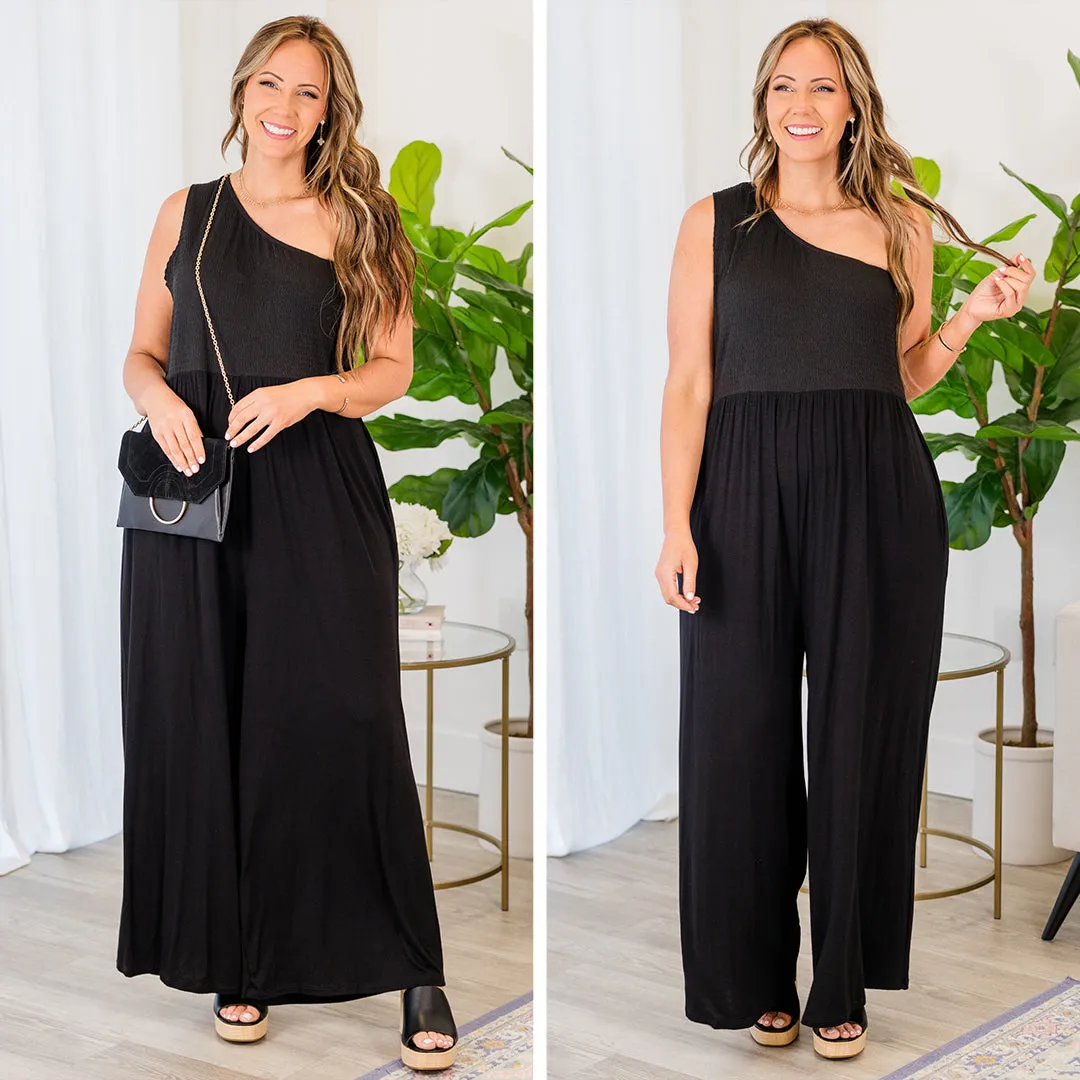 Whispering Breeze Jumpsuit, Black