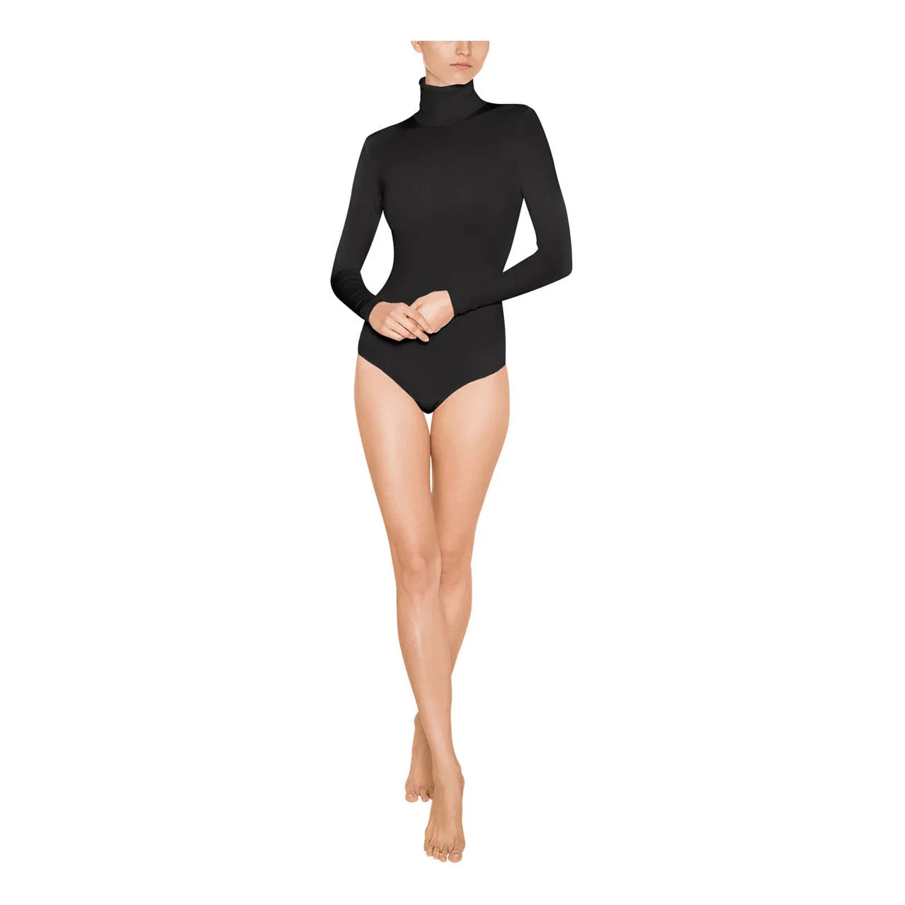 WOLFORD Colorado Polo Neck Bodysuit - Black