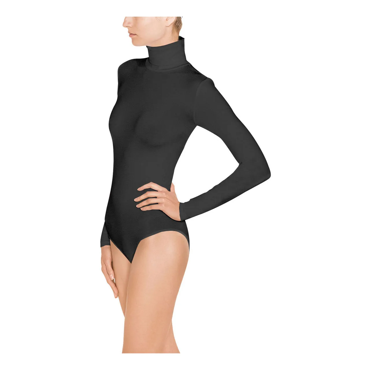 WOLFORD Colorado Polo Neck Bodysuit - Black