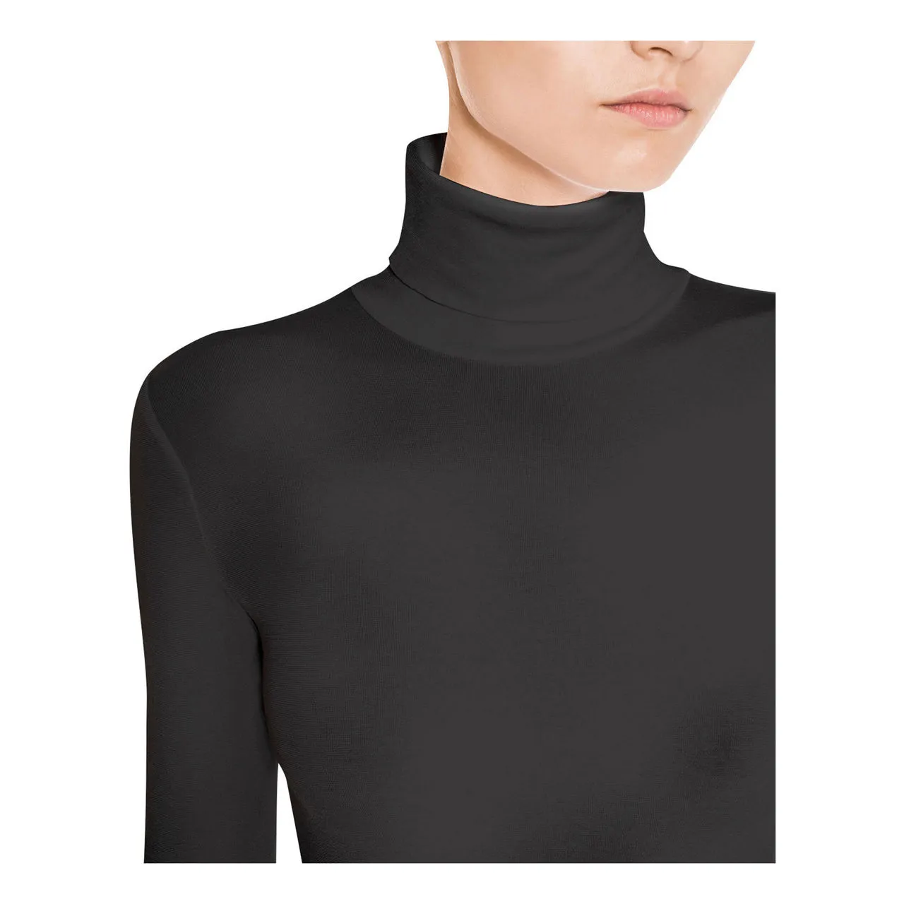 WOLFORD Colorado Polo Neck Bodysuit - Black