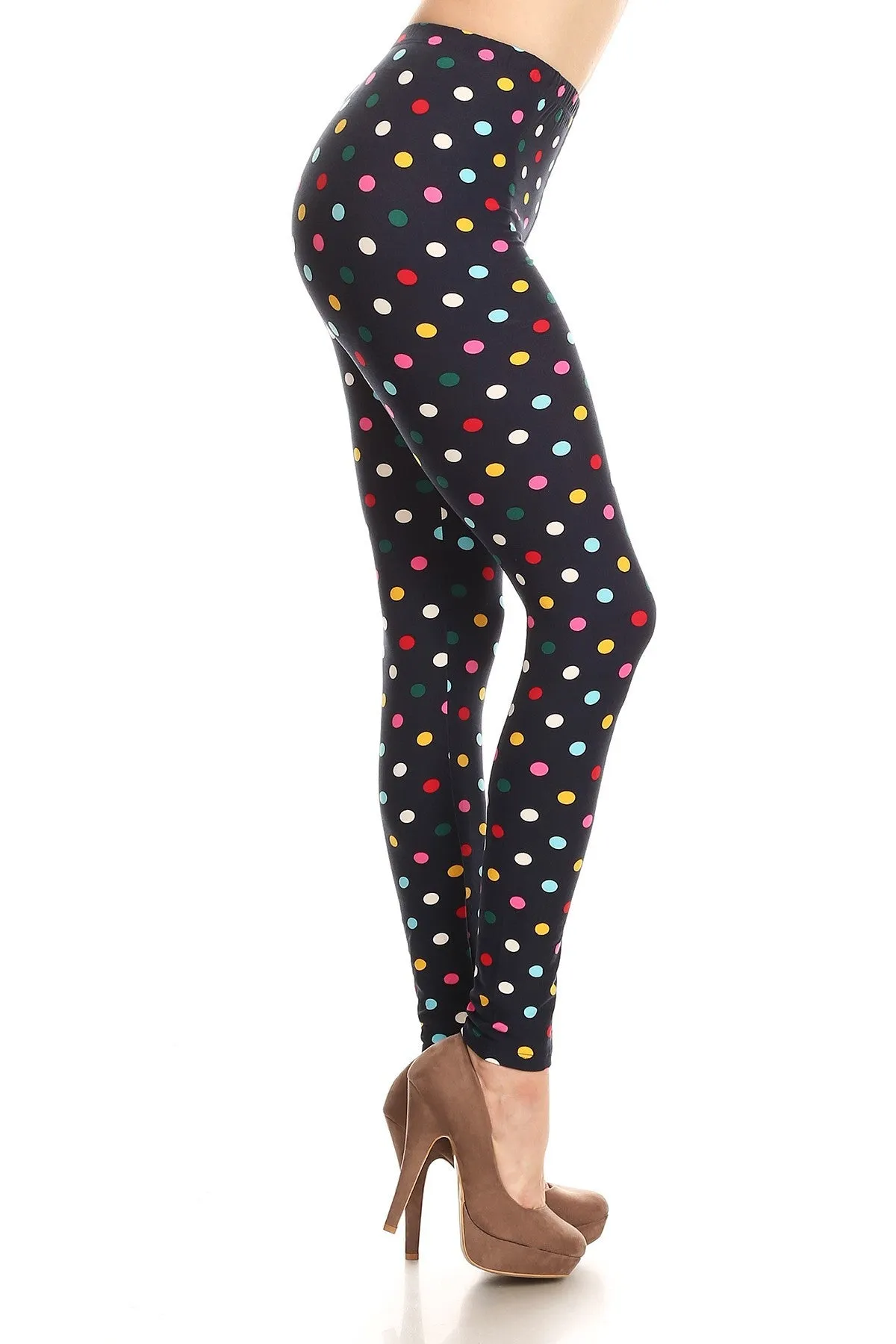 Women's Plus colorful Polka Dot Pattern Printed Leggings