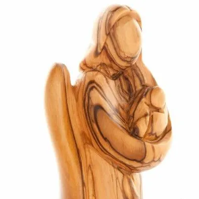 Wooden Angel with Baby in Arms, 6.3