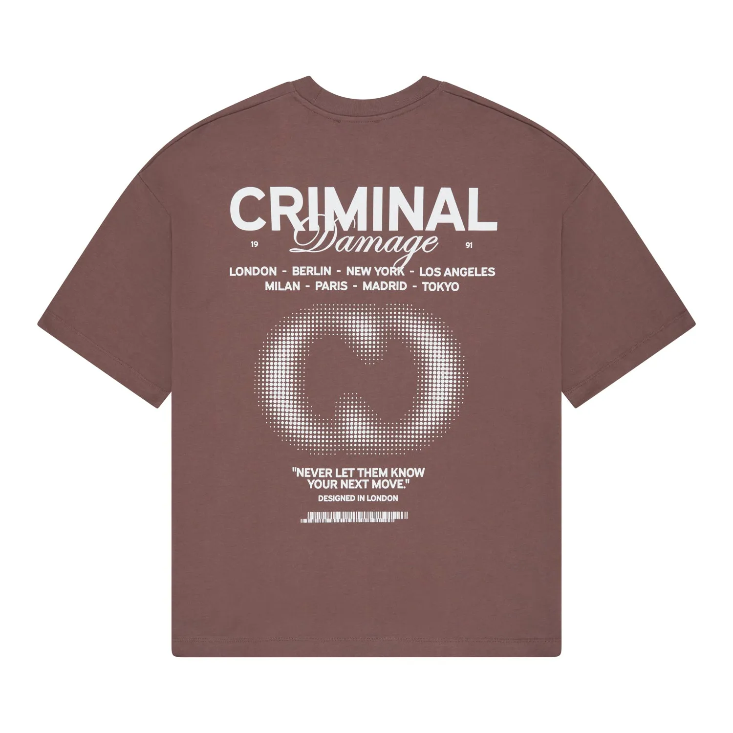 WORLDWIDE TEE - PLUM